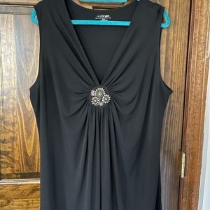 Lane Bryant Flattering Tunic Blouse Black - Plus size